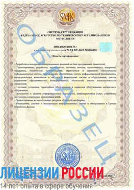 Образец сертификата соответствия (приложение) Павловский Посад Сертификат ISO 27001